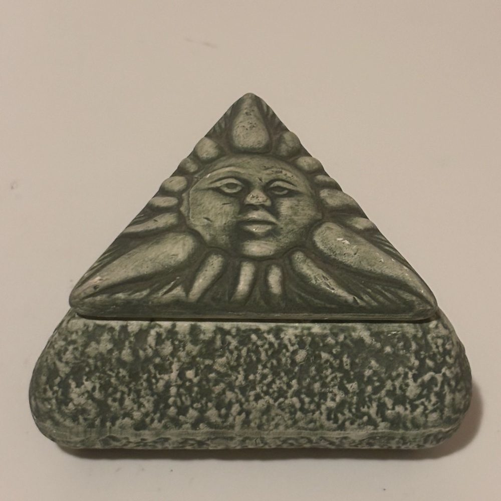 Sun Motif Ceramic Trinket Box